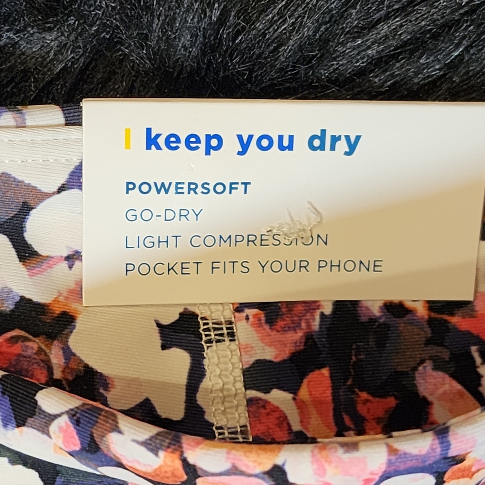 NWT High-Rise Capri Active Leggings Go-Dry Women's Size L - Picture 7 of 7